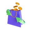 shopping cashback emoji 3d