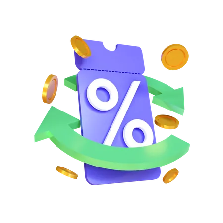 Shopping Cashback Offer  3D Icon