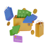 shopping reward 3d logo