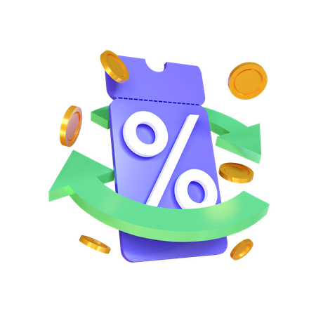 Shopping Cashback Offer 3D Icon