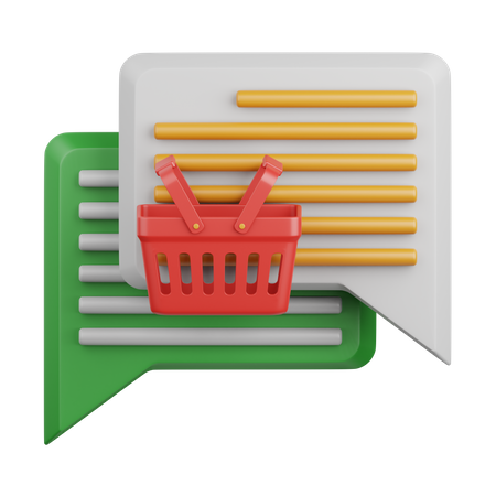 Shopping Chat  3D Icon
