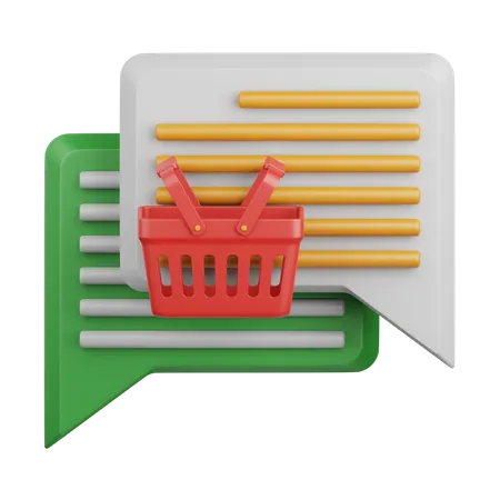 Shopping Chat  3D Icon