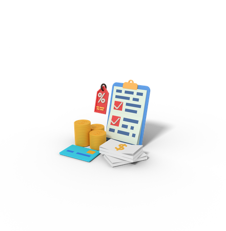 Shopping Checklist  3D Icon