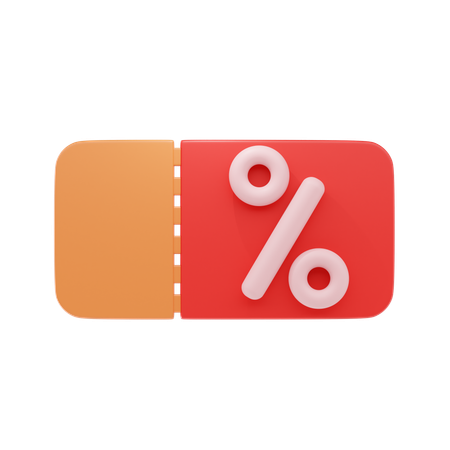 Shopping Coupon  3D Icon