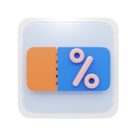 Shopping Coupon  3D Icon