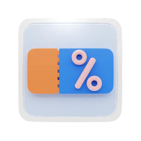 Shopping Coupon  3D Icon