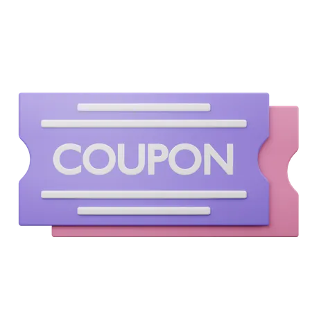 Shopping Coupon 3D Illustration