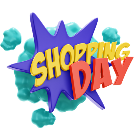 Shopping Day  3D Illustration