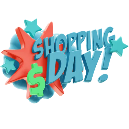 Shopping Day  3D Illustration