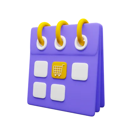 Cart With Calendar Download This Item Now 3D Icon