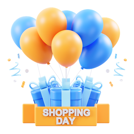 Shopping Day Party  3D Icon
