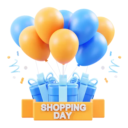 Shopping Day Party  3D Icon