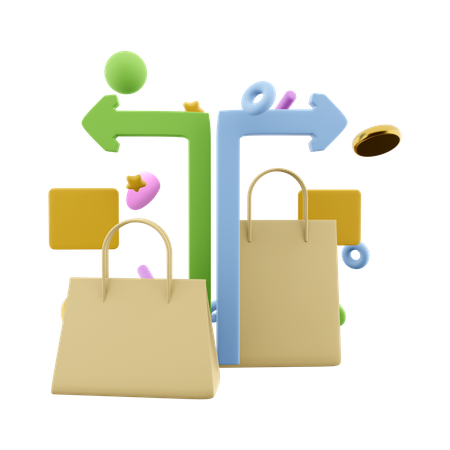 Shopping Delivery 3D Icon