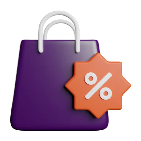 Shopping Bag Promotion 3D Icon