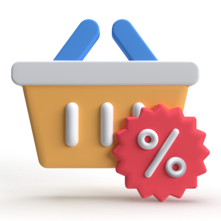 ショッピング割引  3D Icon