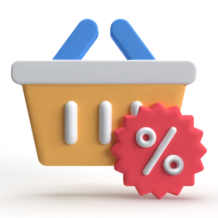 ショッピング割引  3D Icon