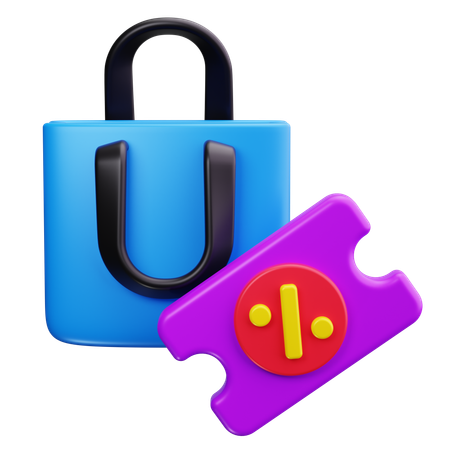 Shopping Discount  3D Icon