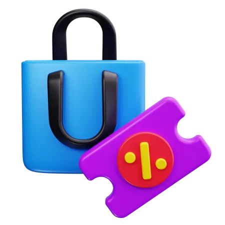 Shopping Discount  3D Icon