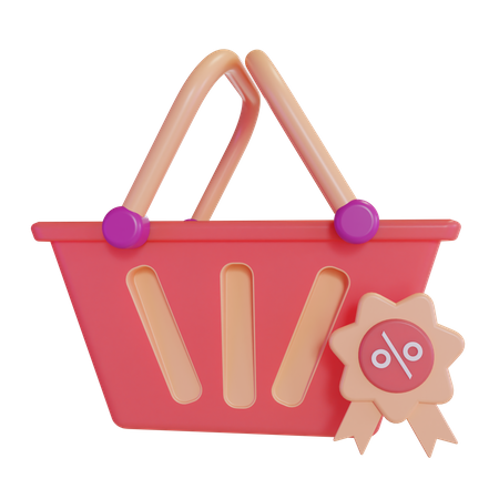 Shopping Discount  3D Illustration