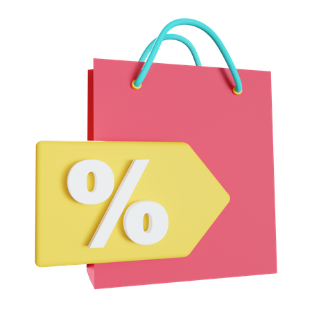 Shopping Discount 3D Illustration