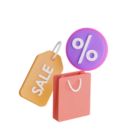 Shopping Discount  3D Icon