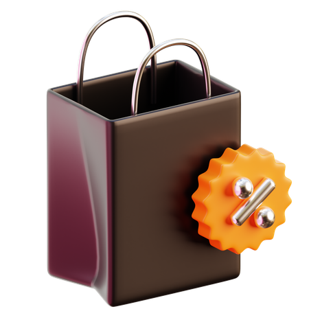 Shopping Discount Bag  3D Icon