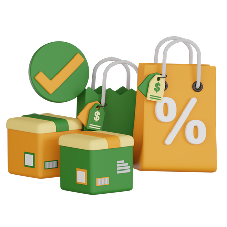 Shopping Done  3D Icon