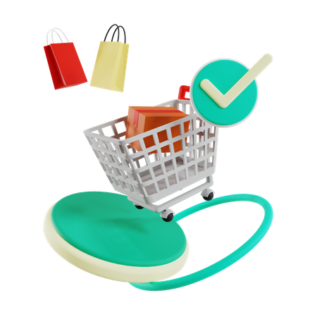 Shopping Done  3D Illustration