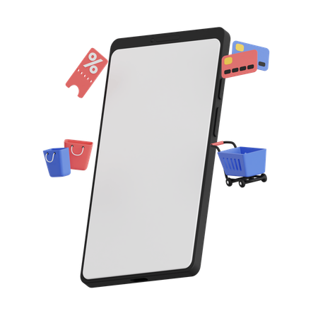 Shopping en ligne  3D Icon