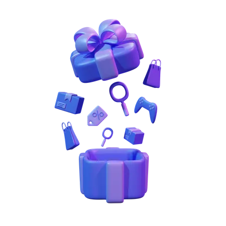 Shopping Gift  3D Icon