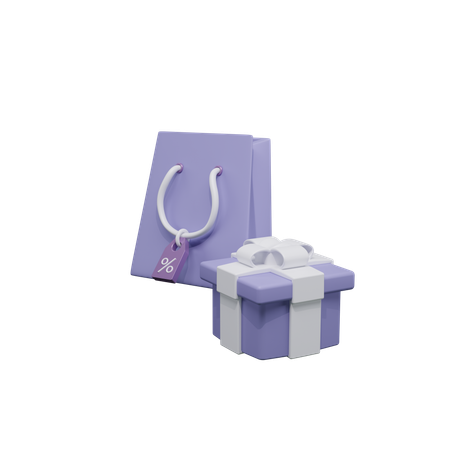 Shopping Gifts  3D Icon