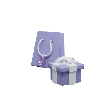 Shopping Gifts  3D Icon