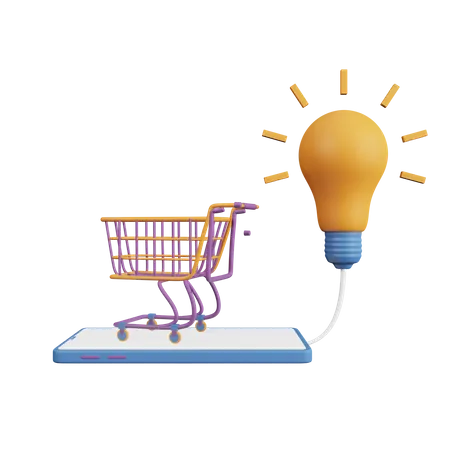Shopping Idea  3D Illustration