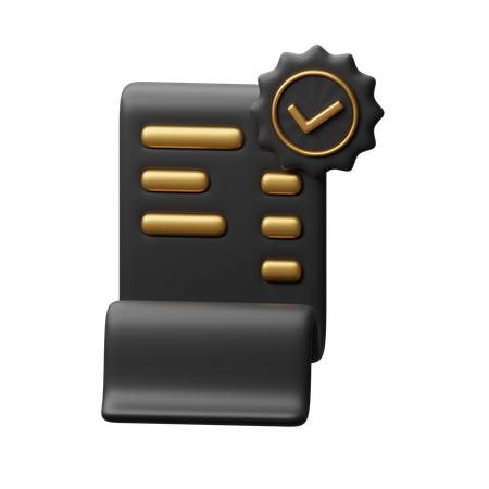 Shopping invoice  3D Icon