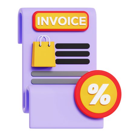 Shopping Invoice  3D Icon