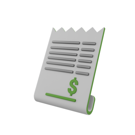 Shopping invoice  3D Icon