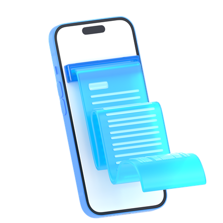 Shopping Invoice  3D Icon