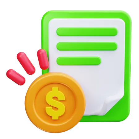 Shopping Invoice  3D Icon