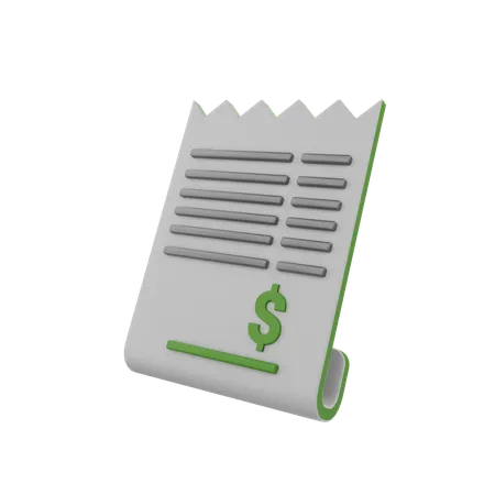 Shopping invoice  3D Icon