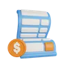 Shopping Invoice 3D Icon