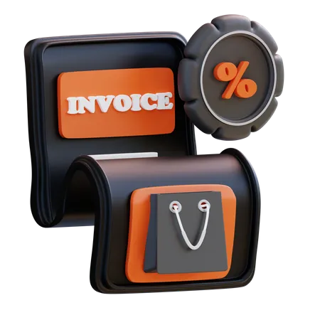 Shopping Invoice  3D Icon