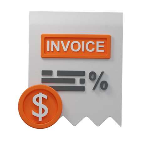 Shopping Invoice  3D Icon