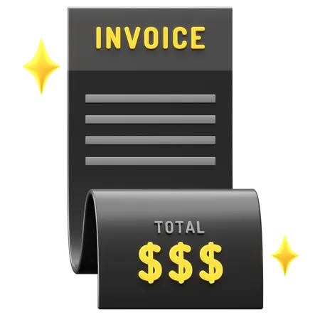 Shopping Invoice  3D Illustration