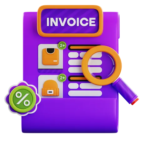 Shopping Invoice 3 D Shopping Illustration 3D Icon