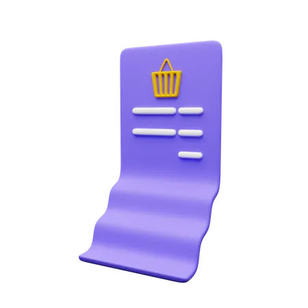 Shopping Invoice Download This Item Now 3D Icon