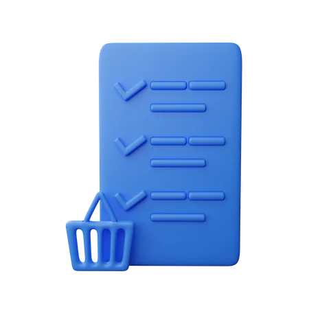 Shopping List Download This Item Now 3D Icon