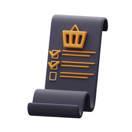 Shopping List  3D Icon