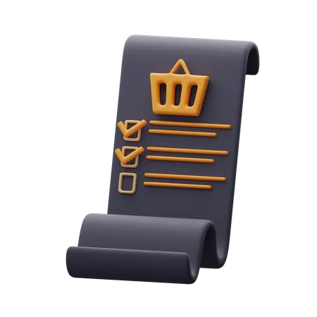 Shopping List  3D Icon