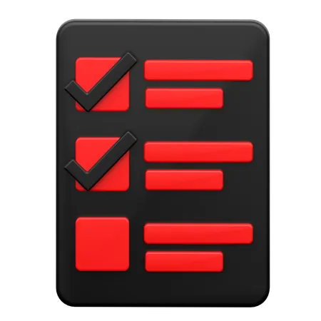 Shopping List  3D Icon