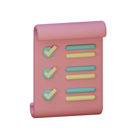 Shopping List  3D Icon